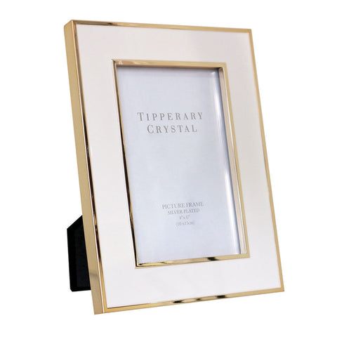 TIPPERARY CRYSTAL WHITE ENAMEL FRAME