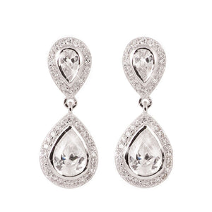 SILVER PEARL SHAPED EARRINGS