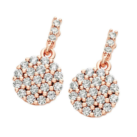 TIPPERARY CRYSTAL ROSE GOLD CZ DROP EARRINGS