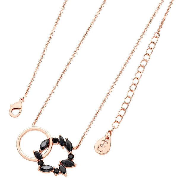 NOIR ROSE GOLD INTERLOCKING CIRCLES PENDANT