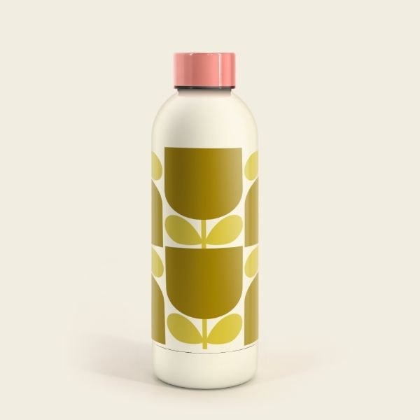 ORLA KIELY STAINLESS STEEL WATER BOTTLE BLOCK FLOWER