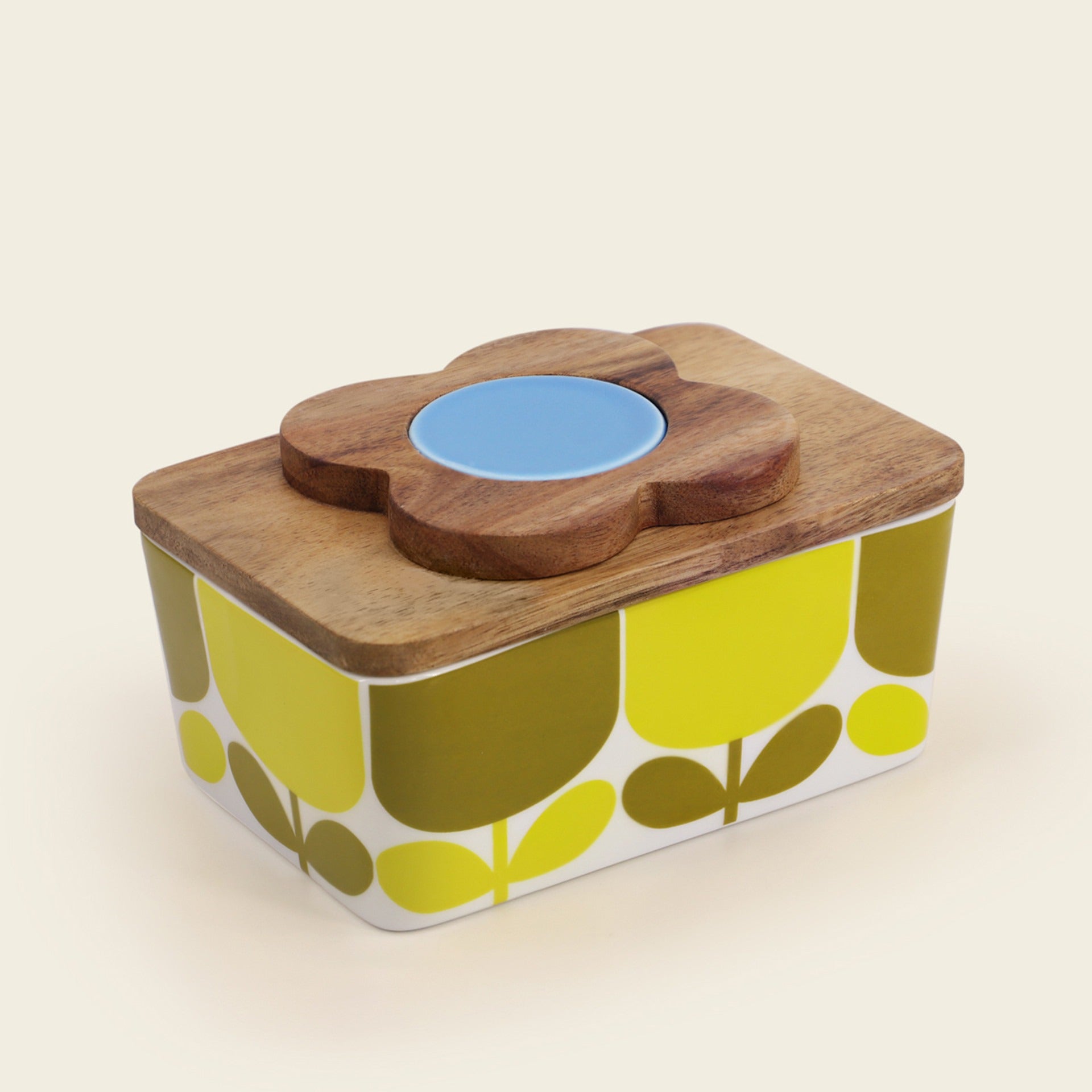 ORLA KIELY BUTTER DISH - BLOCK FLOWER