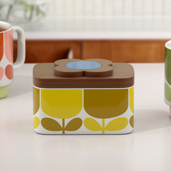 ORLA KIELY BUTTER DISH - BLOCK FLOWER