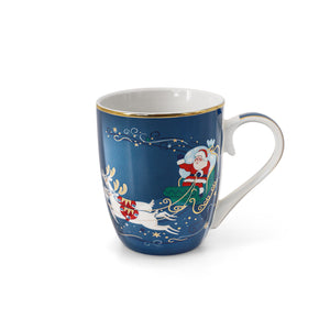 Single Christmas Mug - Santa on Sleigh