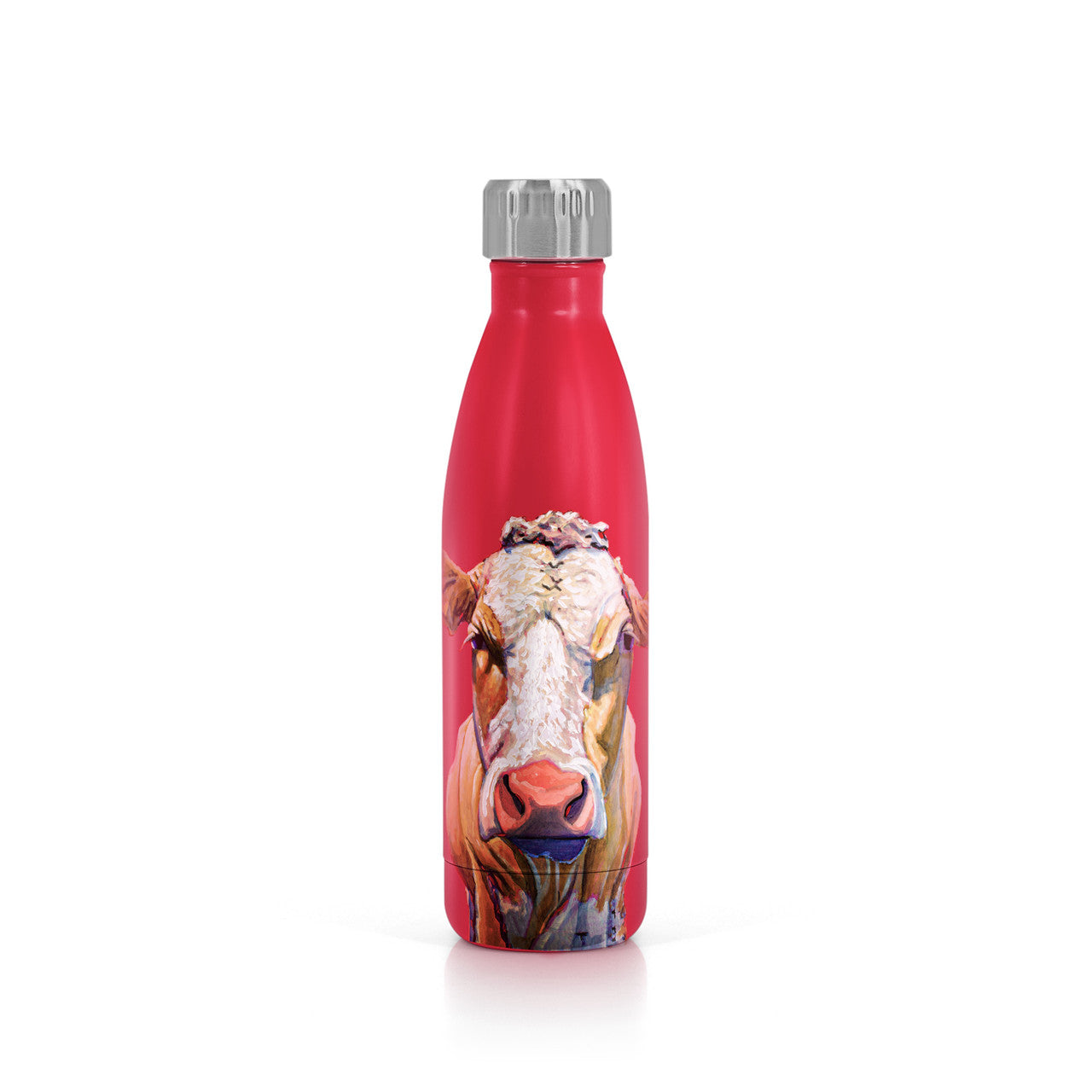 Cow Metal Water Bottle (Eoin O'Connor - Pull the Udder One)