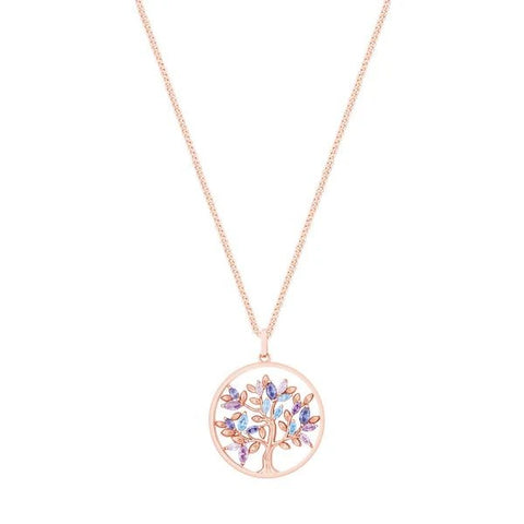 TIPPERARY CRYSTAL TREE OF LIFE BLUE MARQUISE PENDANT