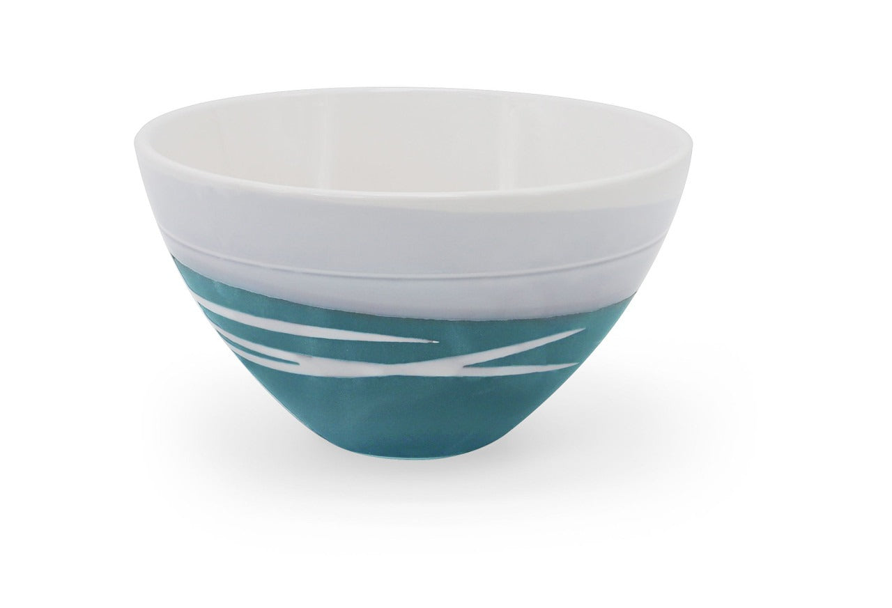 PAUL MALONEY SET OF 4 BOWLS - TEAL