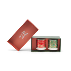 S/2 Tankards - Xmas Wishes & Xmas Robin