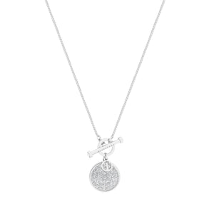 Circle T-Bar Pendant (Pave Set)