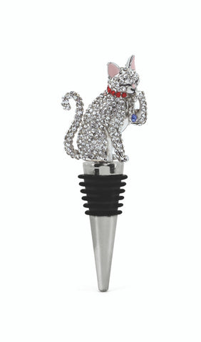 TIPPERARY CRYSTAL CAT BOTTLE STOPPER