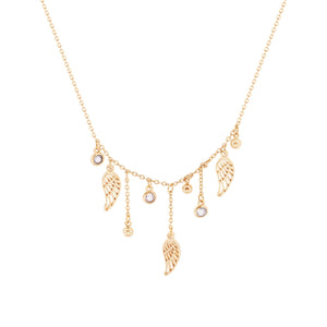 Angel Wings Ball & Crystal Pendant