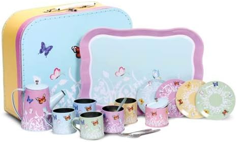 BUTTERFLY TIN TEA SET