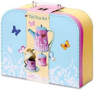 BUTTERFLY TIN TEA SET