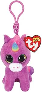 ROSETTE UNICORN BEANIE BOO KEY CHAIN