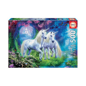 UNICORNS IN THE FOREST 500 PIECE PUZZLE