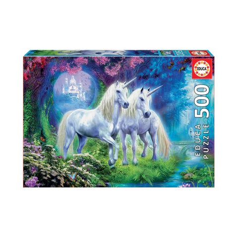 UNICORNS IN THE FOREST 500 PIECE PUZZLE