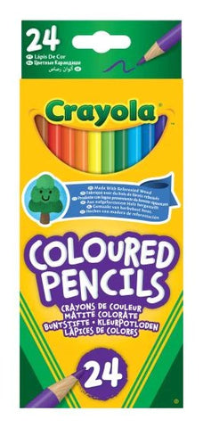 CRAYOLA 24 COLOURED ECO PENCILS