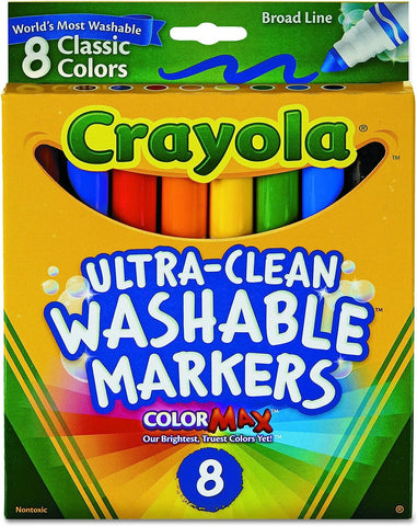 8 ULTRA CLEAN WASHABLE BROAD ECO MARKERS