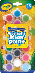 CRAYOLA 18 WASHABLE KID'S PAINT (88.7ML)