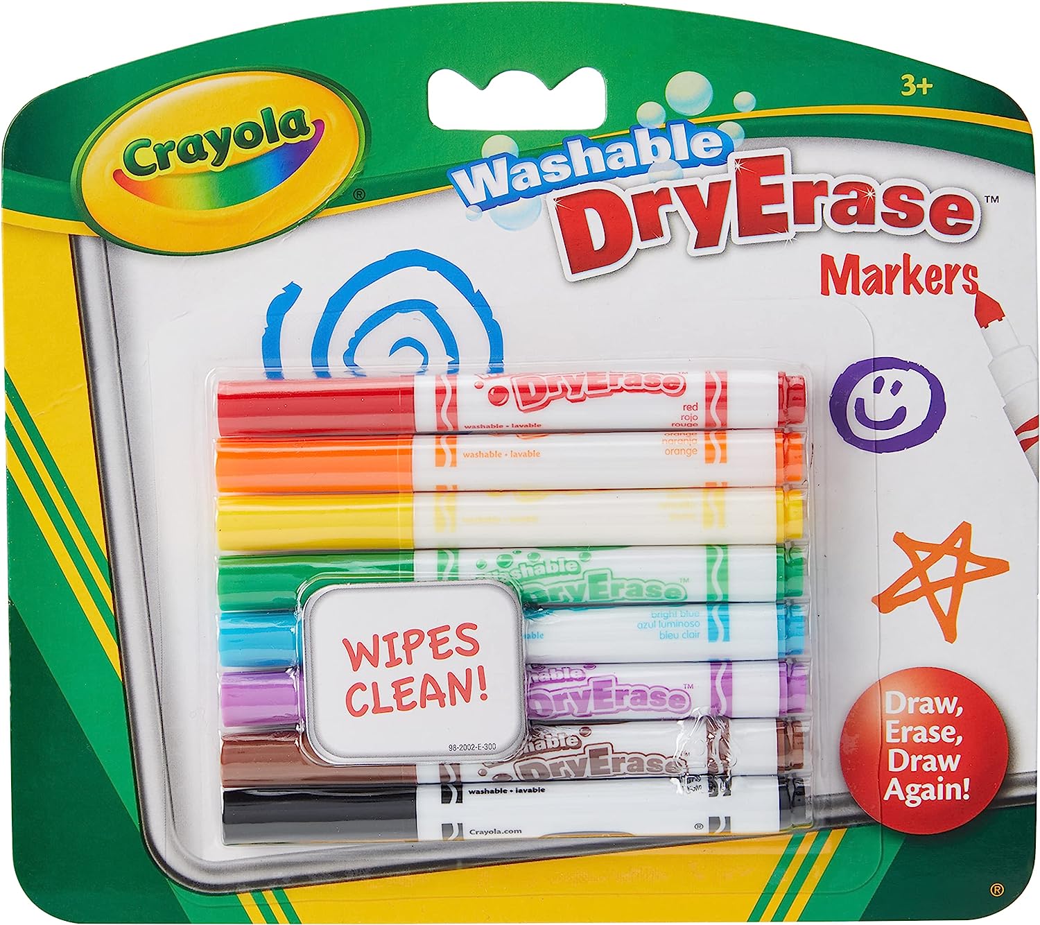 8 WASHABLE DRY ERASE MARKERS