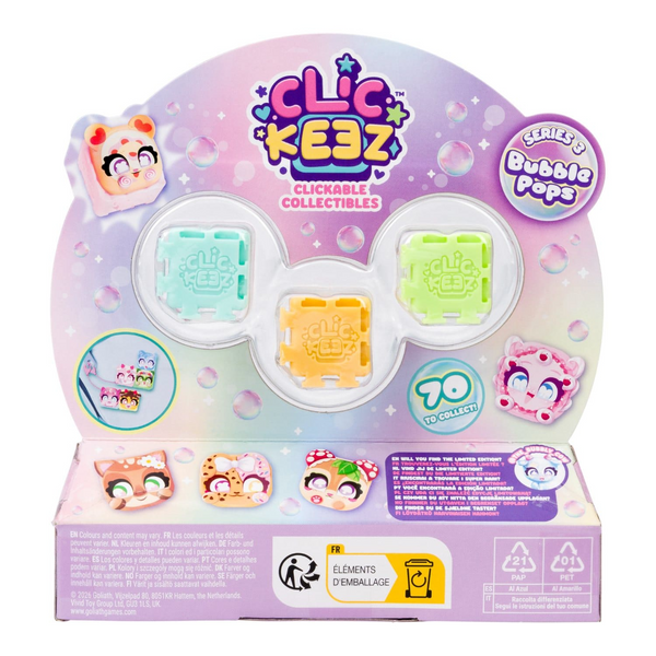 CLICKEEZ S3 BUBBLE POPS 5 PK