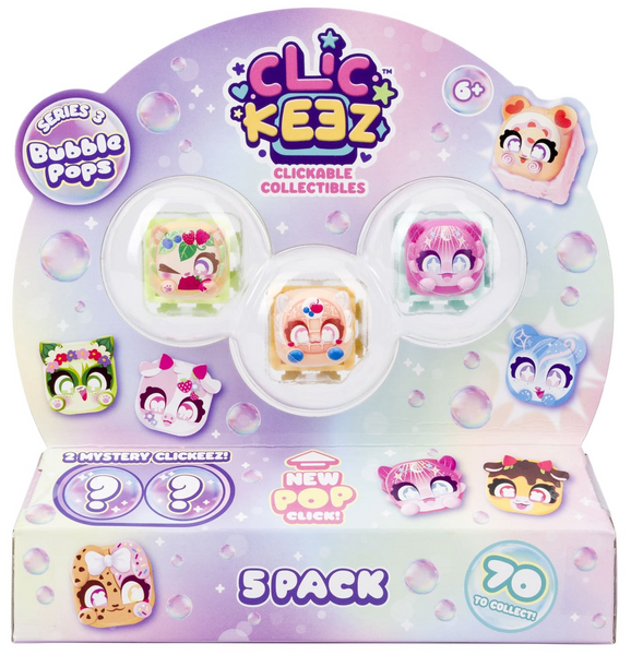 CLICKEEZ S3 BUBBLE POPS 5 PK