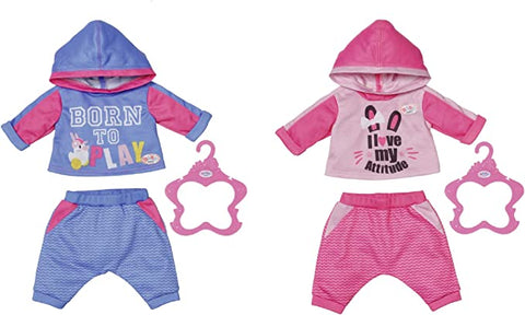 BABY BORN JOGGING SUIT - 2 ASSORTED